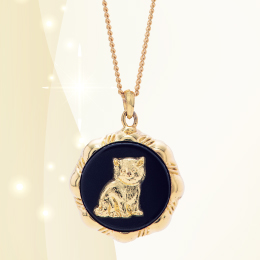 金運を招く子猫ペンダント