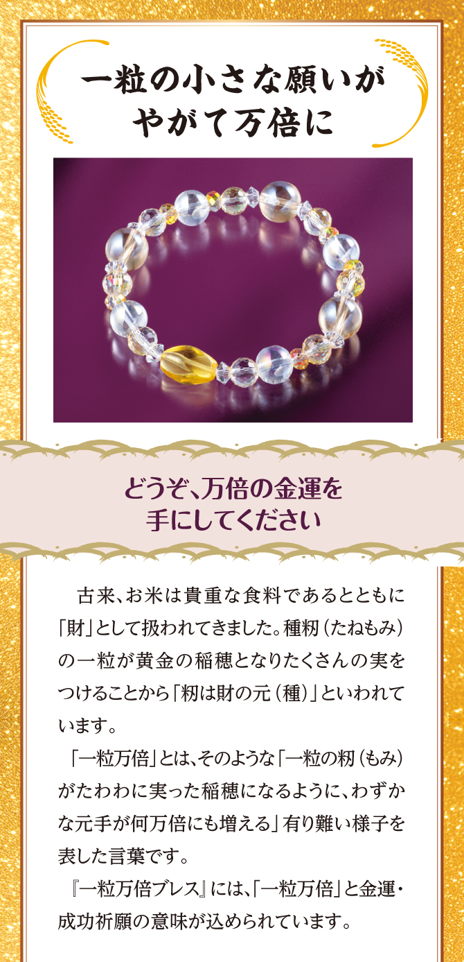 一粒万倍ブレス | ラッキーショップ