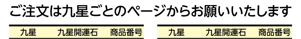 ご注文は九星ごとのページからお願いいたします