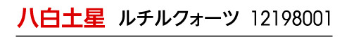 九星：九星四神招財ブレス 八白土星／九星開運石：ルチルクォーツ／商品番号：12198001