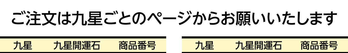 ご注文は九星ごとのページからお願いいたします