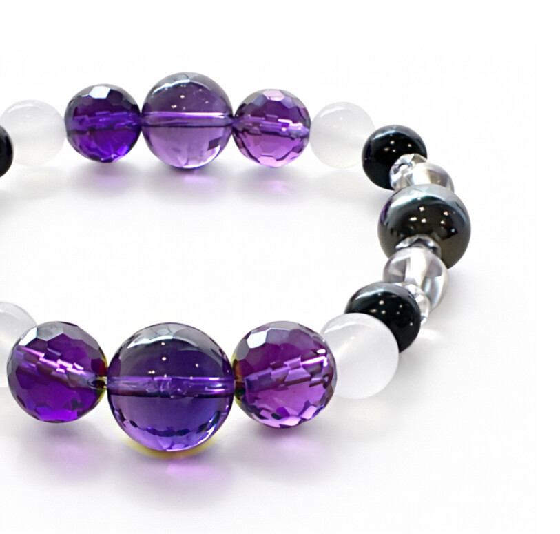 縁切りブレスレット【極】 アメジスト部分イメージ