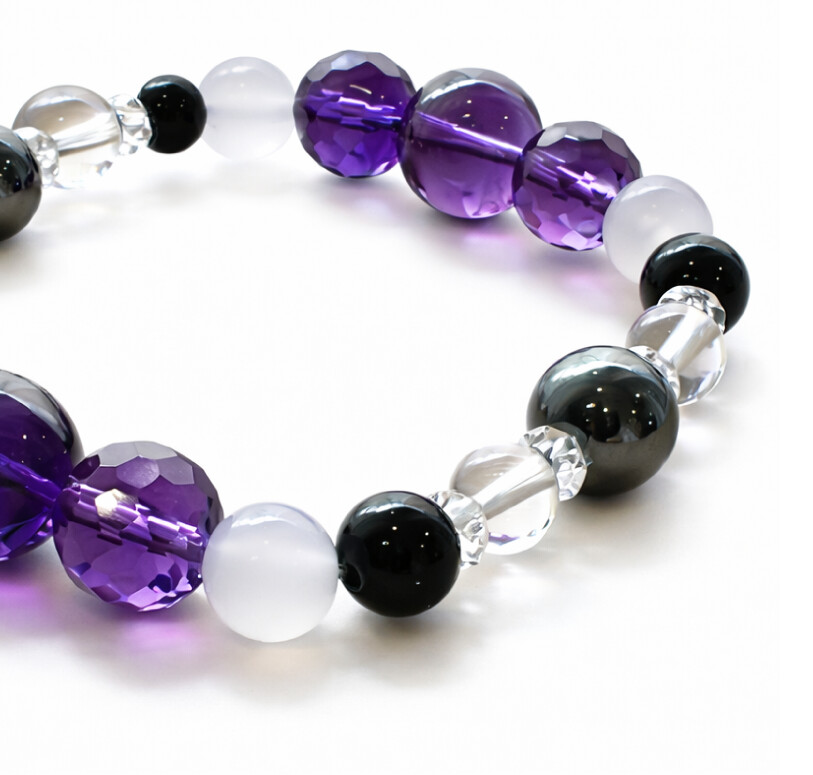 縁切りブレスレット【極】 白メノウ部分イメージ