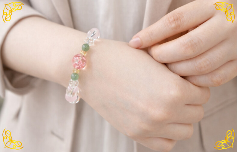 金運満開桜ブレスレット 装着イメージ