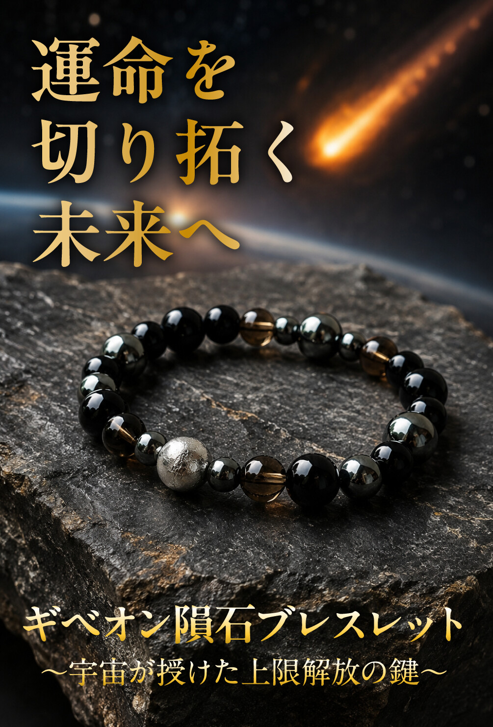 ギベオン隕石ブレスレット 〜宇宙が授けた上限解放の鍵〜 運命を切り拓く未来へ