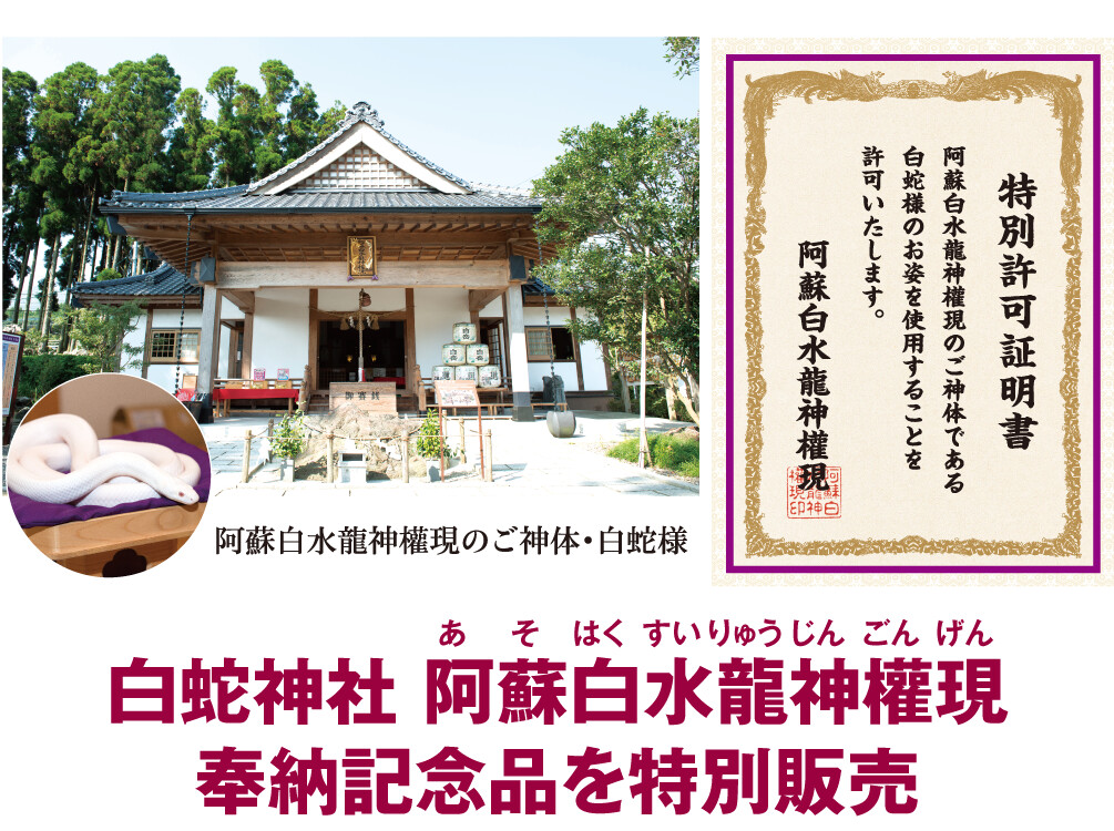 白蛇神社 阿蘇白水龍神權現奉納記念品を特別販売