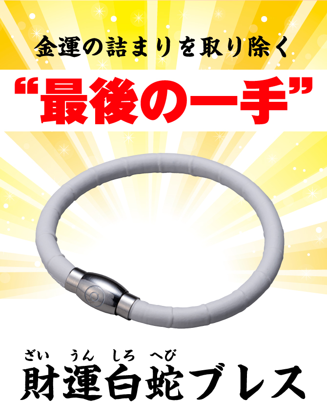 金運の詰まりを取り除く最後の一手 財運白蛇ブレス