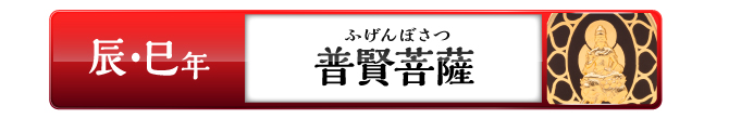 辰・巳年の方：普賢菩薩