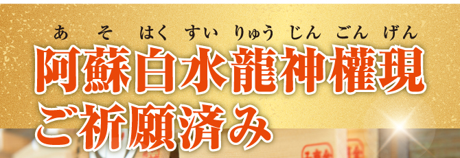 阿蘇白水龍神權現ご祈願済み