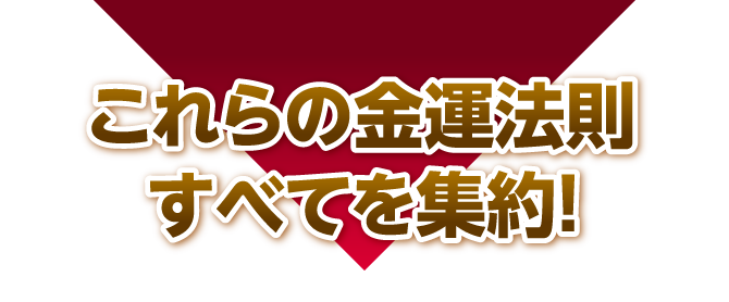 これらの金運法則すべてを集約！