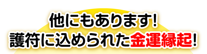 他にもあります！護符に込められた金運縁起！