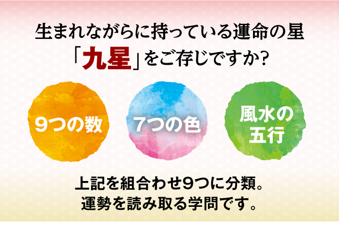 生まれながらに持っている運命の星「九星」をご存じですか？