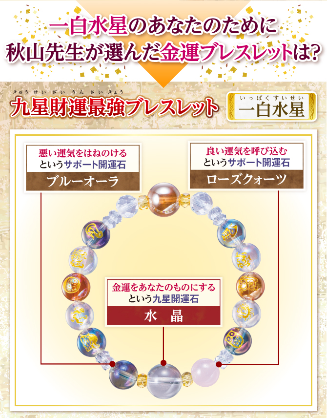 秋山先生が選んだ金運ブレスレットは？