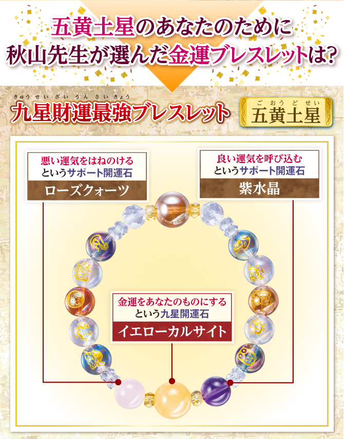 秋山先生が選んだ金運ブレスレットは？
