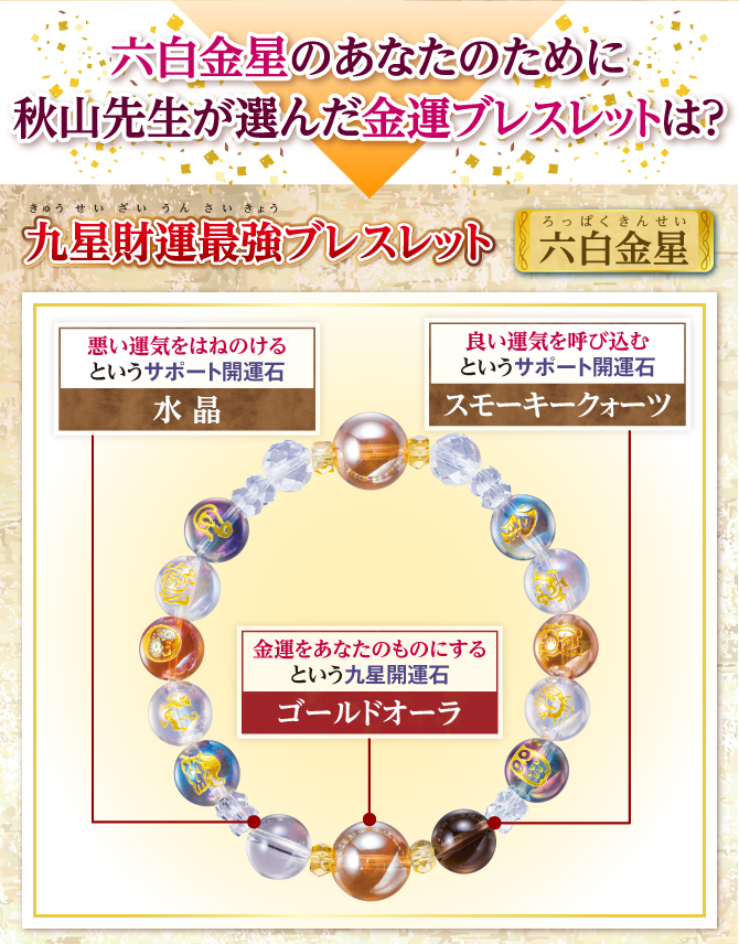 秋山先生が選んだ金運ブレスレットは？