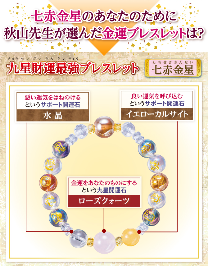 秋山先生が選んだ金運ブレスレットは？