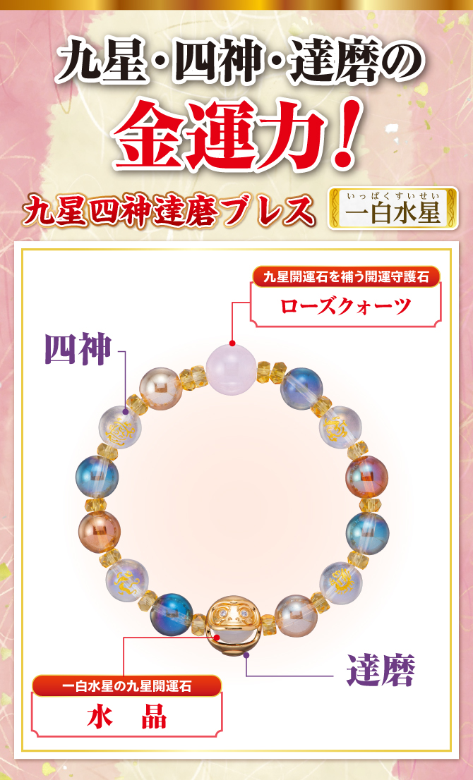 秋山先生が選んだ金運ブレスレット！あなたの九星開運石と九星開運石を補う開運守護石