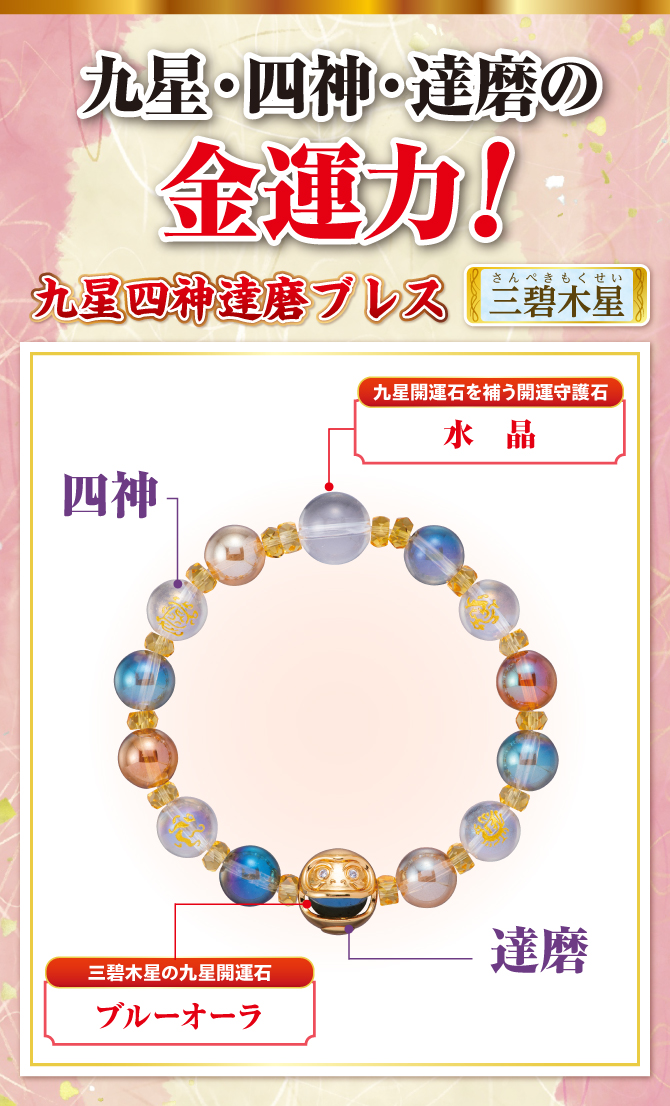 秋山先生が選んだ金運ブレスレット！あなたの九星開運石と九星開運石を補う開運守護石