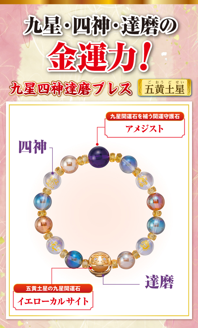秋山先生が選んだ金運ブレスレット！あなたの九星開運石と九星開運石を補う開運守護石
