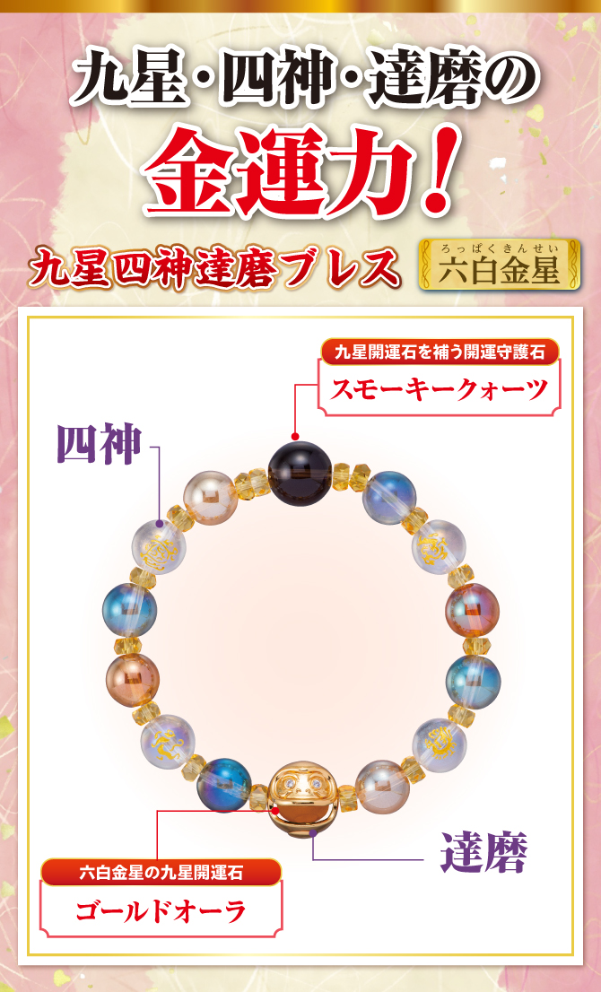 秋山先生が選んだ金運ブレスレット！あなたの九星開運石と九星開運石を補う開運守護石