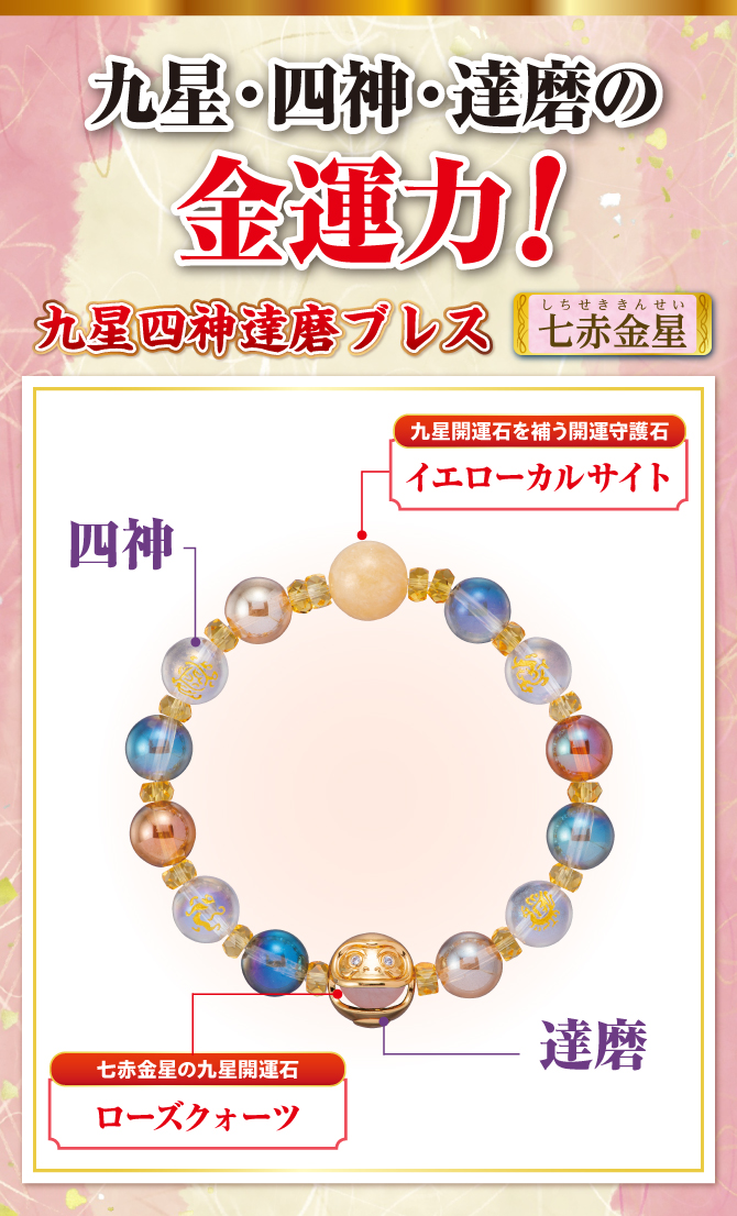 秋山先生が選んだ金運ブレスレット！あなたの九星開運石と九星開運石を補う開運守護石