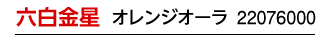 六白金星 オレンジ 22066000