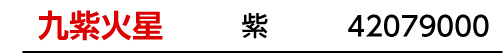 九星：九紫火星／九星カラー：紫／商品番号：42079000