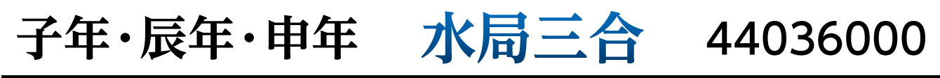 干支：子･辰･申／干支三合：水局三合／商品番号：44036000