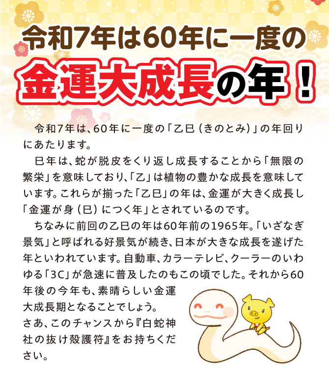来年は60年に一度の金運大成長の年
