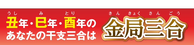 丑・巳・酉年のあなたの干支三合は「金局三合」