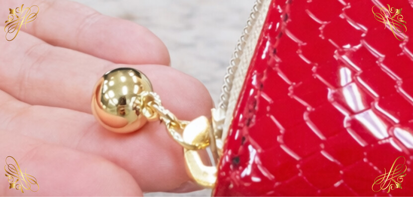 金運万倍龍神財布 赤龍 拡大イメージ（玉珠）