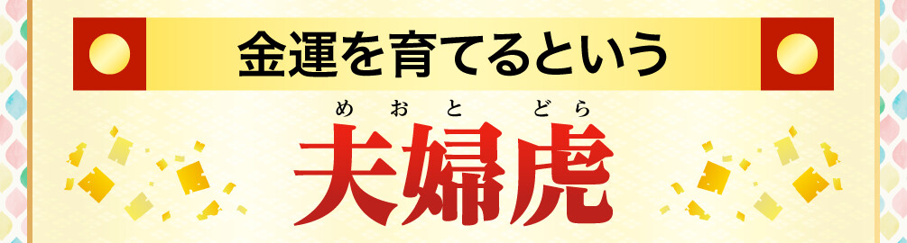 金運を育てるという「夫婦虎」