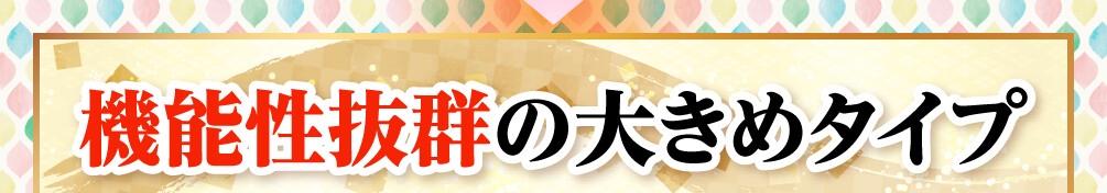 機能性抜群の大きめタイプ