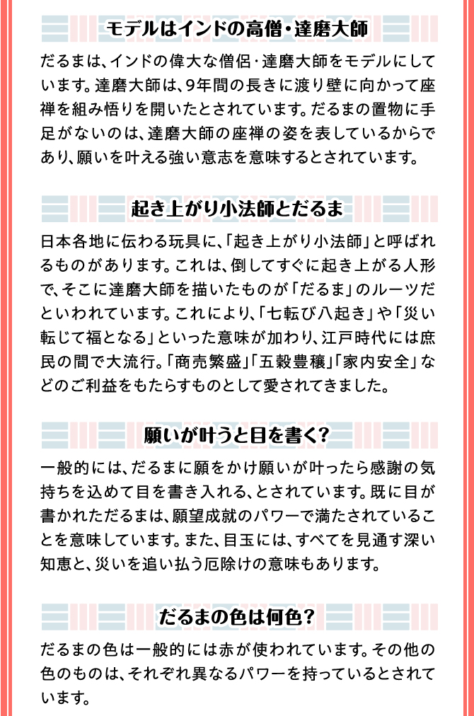 モデルはインドの高僧・達磨大師