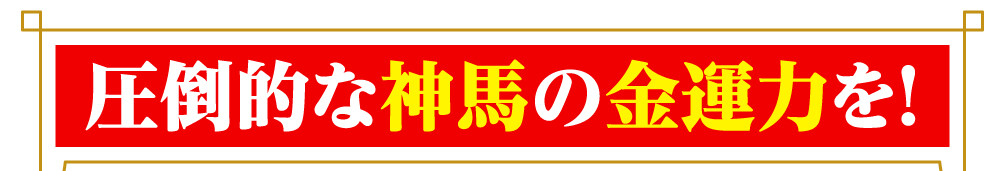 圧倒的な神馬の金運力を！