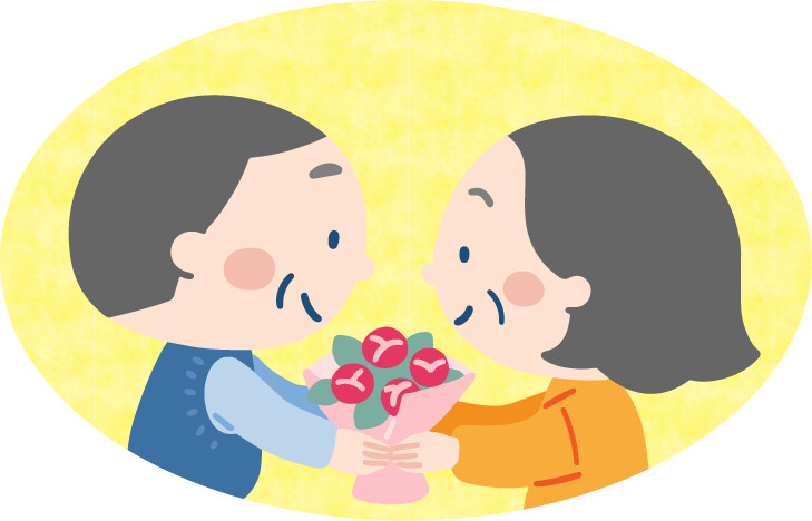 銀婚式・金婚式のお祝いイメージ