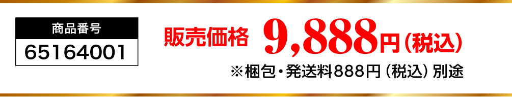 商品番号：65164001／販売価格：9,888円（税込）※梱包・発送料888円（税込）別途