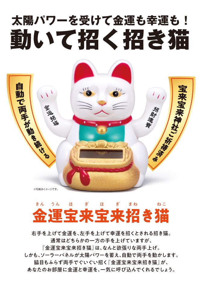 金運宝来宝来招き猫