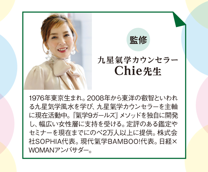九星気学カウンセラーChie先生監修