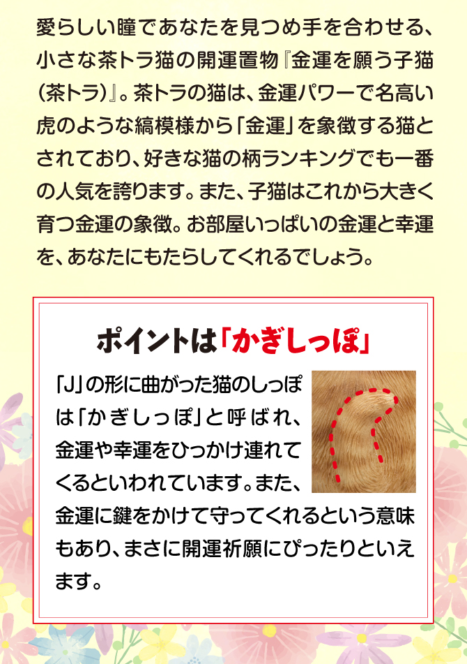 ポイントは「かぎしっぽ」