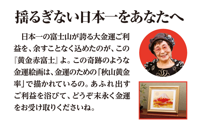 日本一の富士山が誇る大金運ご利益をあますことなく込めた金運絵画