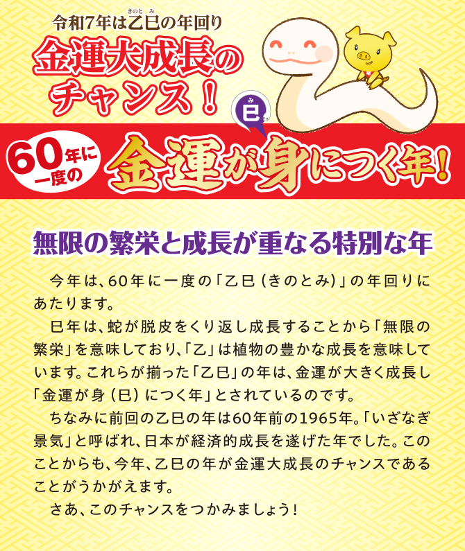 今年は60年に一度の金運が身につく年！金運大成長のチャンスです