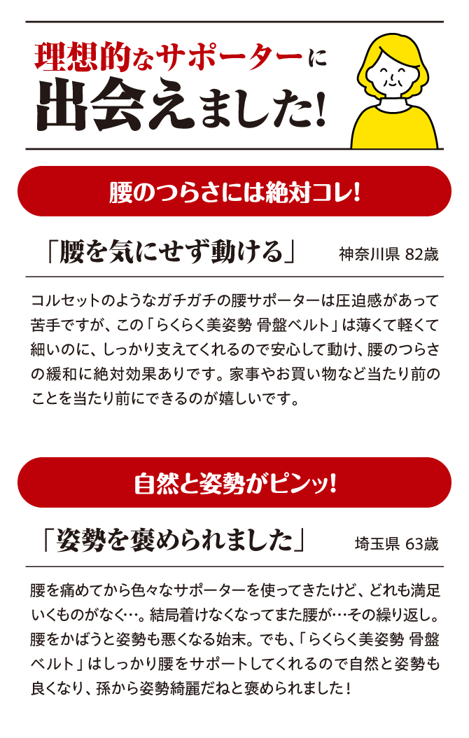 理想的なサポーターに出会えました！腰のつらさには絶対これ