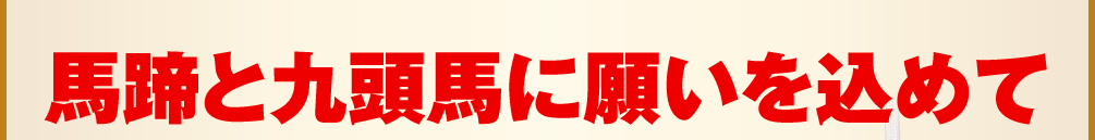 馬蹄と九頭馬に願いを込めて