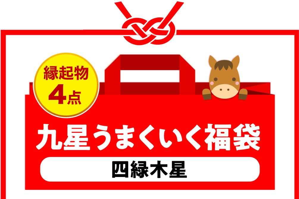 縁起物4点 九星うまくいく福袋(四緑木星)