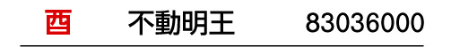 干支：酉／守護本尊：不動明王／商品番号：83036000