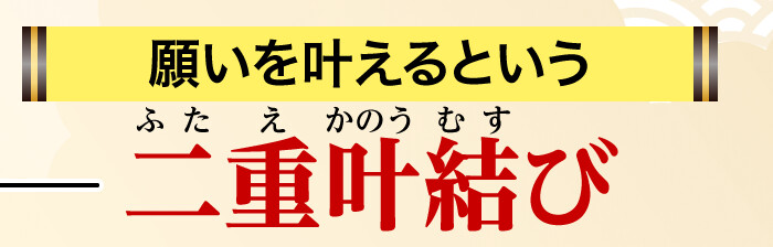 願いを叶えるという二重叶結び
