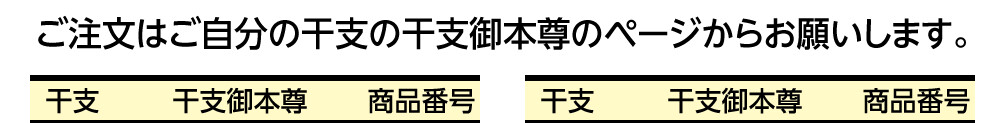 ご注文はご自分の干支の干支御本尊のページからお願いします。