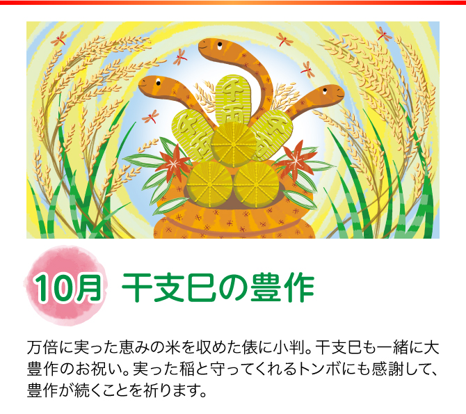 【10月：干支巳の豊作】