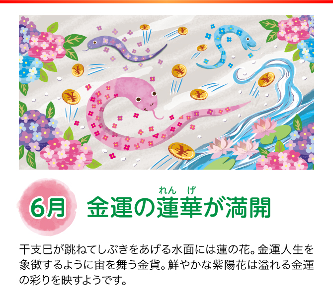 【6月：金運の蓮華が満開】